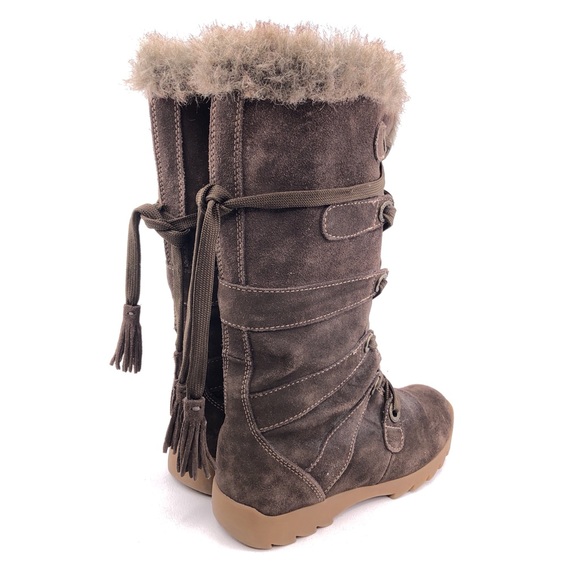 Fairy Grunge Brown Faux Fur Boots - Picture 5 of 11